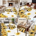 thumbnail image 6 of Summer Floral Washable Area Rug 8 x 10 ft Watercolor Sunflower Cartoon Gnome Farm Bee, Soft Non Slip Rugs Stain Repellent Indoor Felt Carpet for Living Dining Room Bedroom Home Office, 6 of 9
