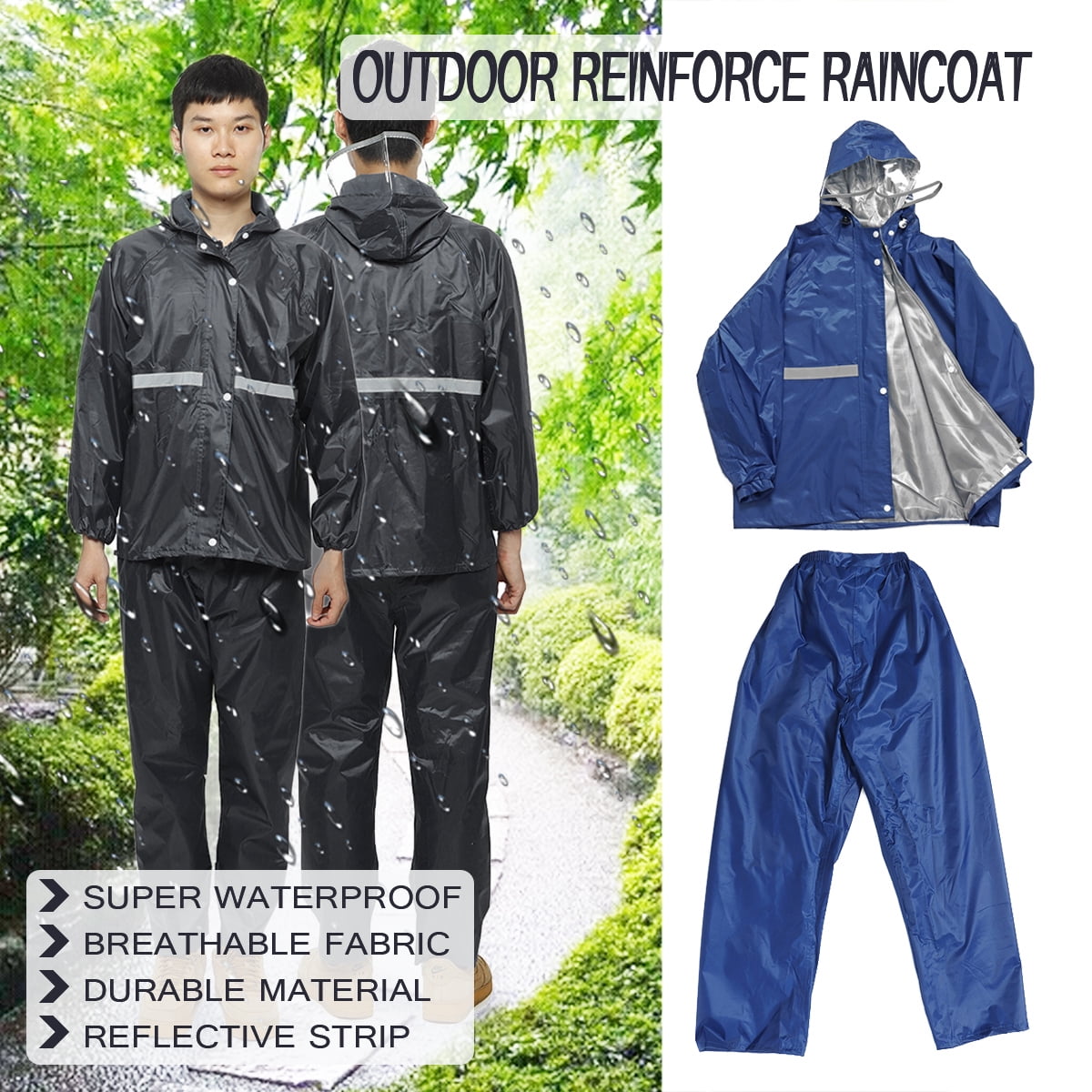 Motorcycle Motorbikes Riding Raincoat Rain Pants suit Waterproof Jacket Trouser Walmart Canada