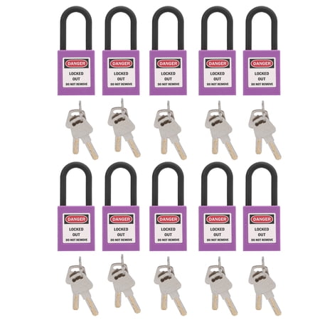Sarapandan Ideal for Factories Construction Hospitals & Chemical Plants 38mm Purple Safety Padlock with Dustproof Insulation for Industrial Use