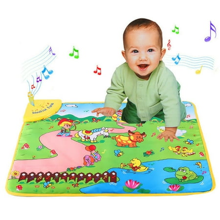Farm Play Carpet - Music Mat Music Mat For Kids Music Mat For Kids Education Music Sound Farm Animal Touch Baby Play Singing Mat Baby Gym Carpet
