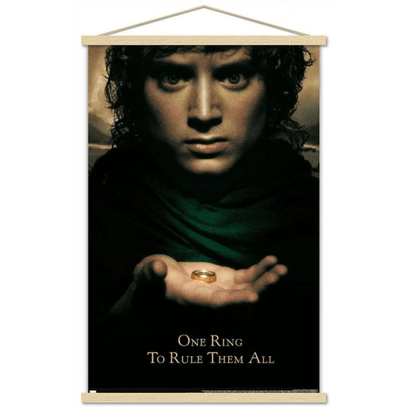 The Lord of the Rings: The Fellowship of the Ring - One Sheet Wall Poster with Wooden Magnetic Frame, 22.375" x 34"