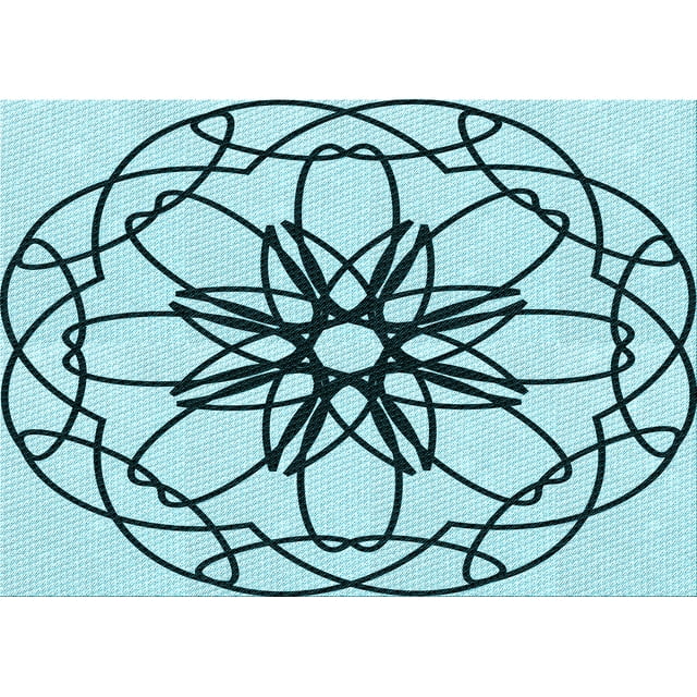 Ahgly Company Tapis d'Intérieur Lavables en Machine Rectangle Transitionnel Vert Profond, 7' x 10'