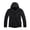 Black, variant on Mens Hooded Jackets Solid Color Loose Fleece Full Zip Jacket With Pockets Long Sleeve Casual Outerwear