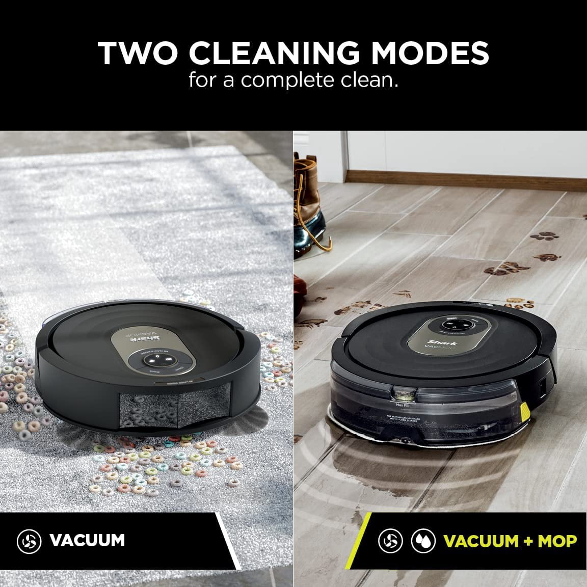 Shark AI Robot Vacuum & Mop, with Home Mapping, Perfect for Pets, Wifi, Works with Alexa, Black/Gold AV2001WD