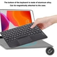 thumbnail image 3 of Portable Wireless Bluetooth Keyboard with Touchpad, Ultra-Thin Rechargeable Bluetooth Keyboard Mini with trackpad Round Key for iPad pro/iPad/iOS/Android (Black), 3 of 7