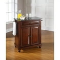 thumbnail image 2 of Kingfisher Lane Traditional Wood Kitchen Island with Granite Top in Mahogany, 2 of 7