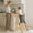 Brown, variant on Cosyland Foldable Adjustable Toddler Kitchen Step Stool, Natural Wood Kids Standing Tower with Safety Rail, Natural