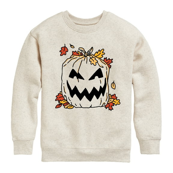 Instant Message - Pumpkin Lawn Bag - Toddler & Youth Crewneck Fleece Sweatshirt