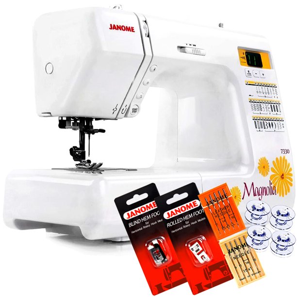 Janome 7330 Computerized Sewing Machine with Exclusive Bonus Bundle