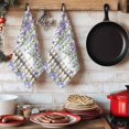 thumbnail image 6 of Spring Purple Flowers Kitchen Towels Set of 1, Farmhouse Leaves Fences Gray Wood Absorbent Dish Towels for Kitchen, Microfiber Hand Towel, Quick Drying Tea Towel for Cleaning Decorative Dishcloths, 6 of 7