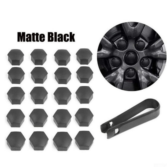 Tesla Model 3, Y, Wheel Lug Nut Cover Cap Set, Matte Black