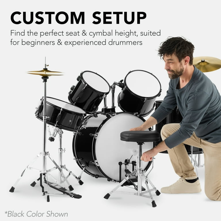 Best Choice Products 5-Piece Beginner Drum Set w/ Snare, Bass