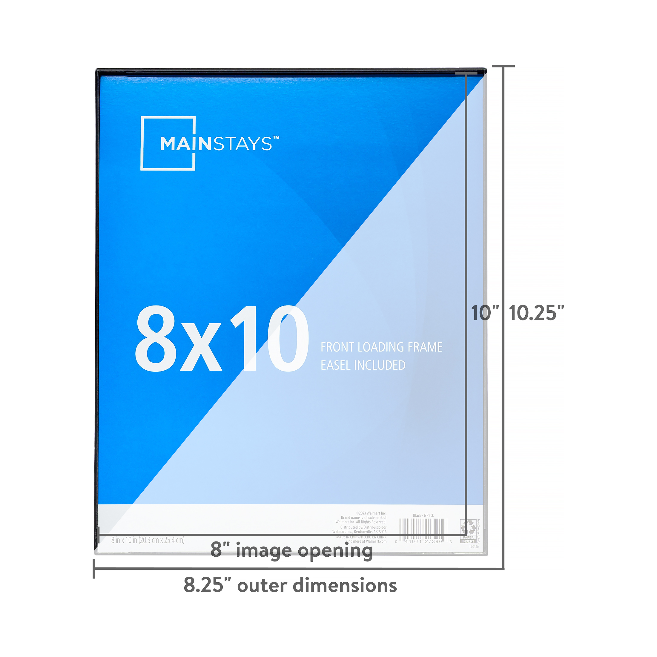 Mainstays 8x10 Front Loading Picture Frames, Black, Set of 6 - image 4 of 8