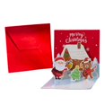 thumbnail image 1 of 1 Set Christmas Greeting Card Cute Cartoon Santa Claus Snowman Elk Pattern Christmas Card For Holiday, 1 of 5