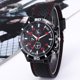 thumbnail image 4 of Hombre plástico espejo superficie reloj de cuarzo negocio deportes aleación carcasa reloj de pulsera de acero inoxidable accesorios de muñeca regalo rojo seitruly AP004695-03, 4 of 7