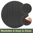 thumbnail image 4 of Uxcell 8 Pcs Napperons, Napperons de 13,7 Pouces Ronds Tressés Antidérapants Résistants à la Chaleur Napperons Lavables pour Table à Manger Surface à Texture Verticale, Noir, 4 of 7