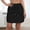 #0205-Black, variant on Womens Cargo Skirt, Solid Elastic Waist Drawstring Short Skirt, Button Pocket Utility Bottom, Casual Summer Mini Skirt Gift