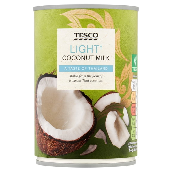 Tesco Light Coconut Milk 400Ml Imported from Britain