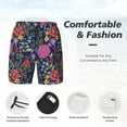 thumbnail image 5 of Fotbe Floral Men’s Swim Trunks Quick Dry Swim Shorts Board Shorts with Mesh Lining-Small, 5 of 9