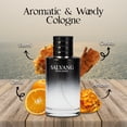 thumbnail image 6 of Salvang Perfume for Men 3.4 Fl Oz Eau De Toilette Spray Notes of Mandarin, Bergamot, Sandalwood, Cedar, Vanilla, Bean Long Lasting Making it the Ideal Gentlemen’s Gift, 6 of 6