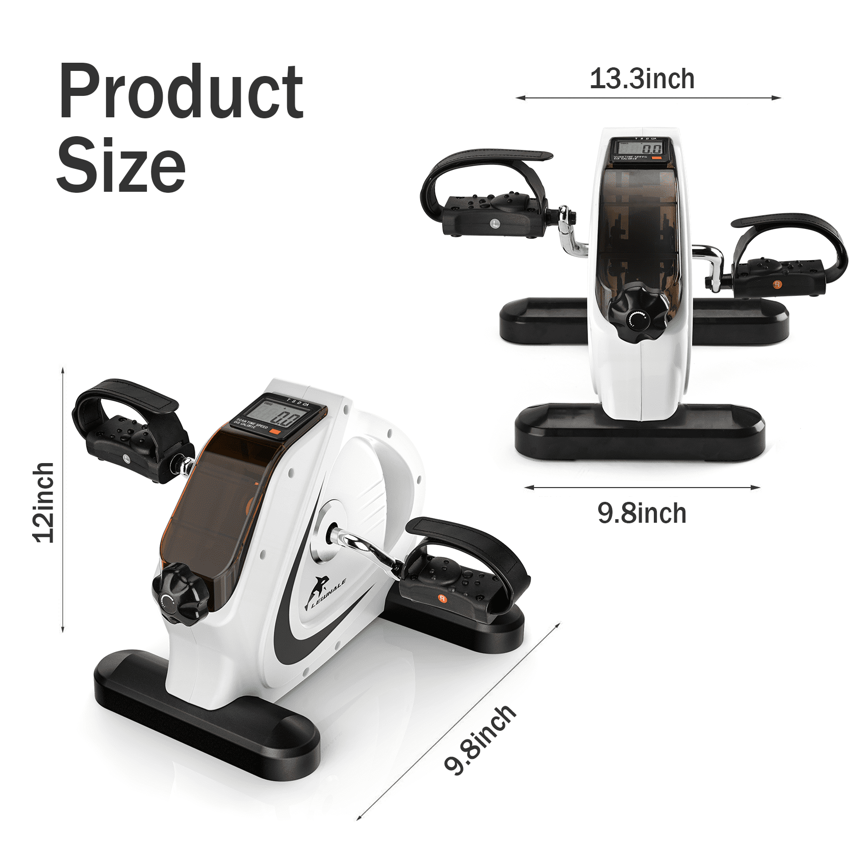 Lewhale Under Desk Exercise Bike Physical Therapy Leg Pedal Exercisers with Special Nail Pad