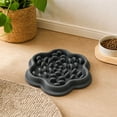thumbnail image 4 of Pet Silicone Slow Feeder Bowl, Petal Feeding Bowl with Ridge Slow Eating Training Tool for Dog Cat Daily Eating Anti Fast Eating Dark Gray, 4 of 4