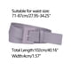 thumbnail image 3 of Cinturones de cintura Allegra K para damas Hebilla rectangular ajustable Púrpura 71-87cm/27.95-34.25', 3 of 4
