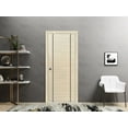 thumbnail image 5 of Slab Barn Door Panel 24 x 84 inches | Planum 0017 Natural Veneer with Frosted Glass | Sturdy Finished Interior Doors | Pocket Closet Sliding, 5 of 6