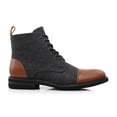 thumbnail image 2 of Polar Fox Brooke MPX806061 Woolen and Synthetic Leather Lace-up Fashion Chukka Boots with Zipper Closure, in Cognac & Wool, Men's Size 10, 2 of 8