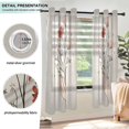 thumbnail image 3 of Yayeee Window Curtains Light Filtering 63"x52" Grommet Panel Pair Home Living Room Decor, Red Flower, 3 of 7