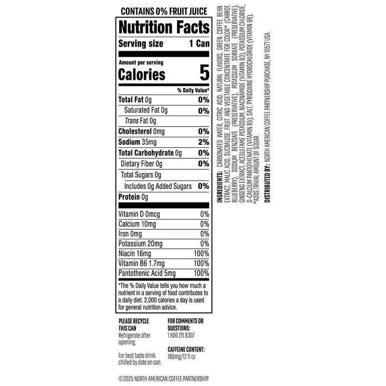 Starbucks Iced Energy Zero Sugar Blueberry Lemonade, 12 Pack photo 5