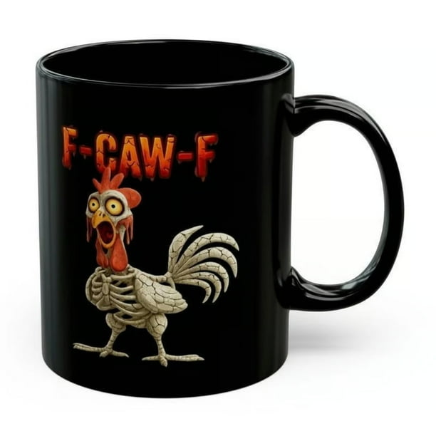 Taza de café con diseño de pollo y gallo para hombre y mujer, de cerámica de 11 oz, para té, regalo novedoso, para oficina, hogar, café, taza de café.