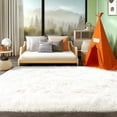 thumbnail image 6 of Socofuz Ultra Soft Indoor Modern Area Rugs, Fluffy Carpets for Living Room, Children Bedroom, 5' x 7', Cream White, 6 of 9