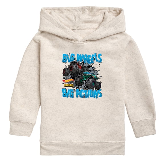 Hot Wheels - Big Actions Big Wheels - Toddler Boys Fleece Hoodie Sweatshirt