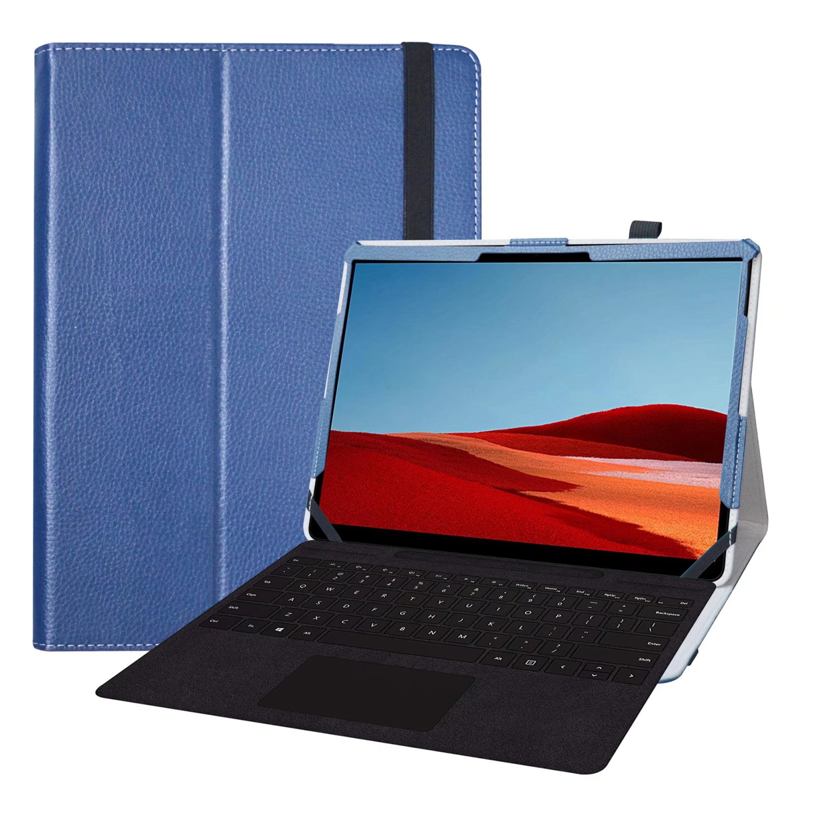 Labanema 13" NEW Microsoft Surface Pro X Case, PU Leather Folio Stand Protective Case, Cover for