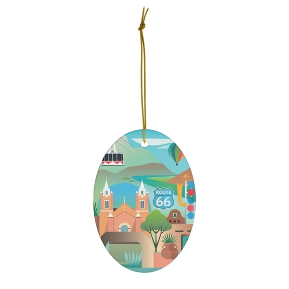 New Mexico Ceramic Ornament