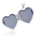 thumbnail image 3 of 925 Sterling Silver Heart Personalized Photo Locket Necklace Picture Pendant Charm, 3 of 8