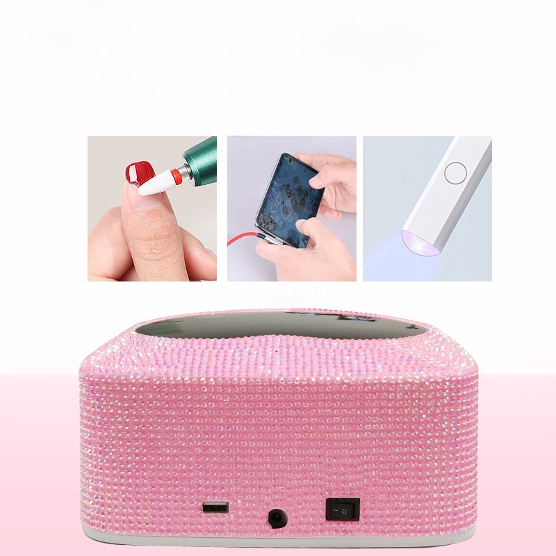 X20 Diamond-Embedded High-Power Nails Phototherapy Lamp Quick-Drying Nail Baking Gel Phototherapy Lamp 5-Speed Timing UV/LED Nail Lamp