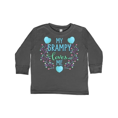 

Inktastic My Grampy Loves me- painted flowers and hearts Gift Toddler Boy or Toddler Girl Long Sleeve T-Shirt