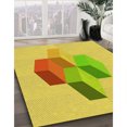 thumbnail image 3 of Ahgly Company Tapis d'Intérieur Lavables en Machine, Carrés, Oranges, Carrés de 8', 3 of 7
