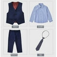 thumbnail image 2 of Lycody Boys 4-Pieces Suits Slim Fit Kids Outfits Vest Dress Pants Sets Formal Suit for Boy, 2 of 6