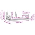 thumbnail image 4 of vidaXL Swing Bench with Cushions Brown 109x62x40 cm Poly Rattan, 4 of 5