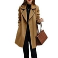 thumbnail image 2 of Gvmfive Women Lapel Neck Belt Coat Jacket, 2 of 8
