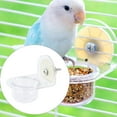 thumbnail image 6 of Dualoai Parrot Feeder Food Dish Acrylic Transparent Easy to Clean Dish Cage Hanging Water Drinker Bird Food Bowl for Pet Parrot Finch, 6 of 9