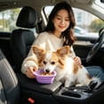 thumbnail image 6 of Roiihwy Purple Foldable Slow Feeder Bowl 4.7x4.7in for Dogs Cats, Silicone Slow Eating Design Travel Food Water Bowl Portable, 6 of 6