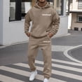 thumbnail image 2 of SGMVNU Men Sweatsuits Sets Two Piece Hoodie Tracksuit Soft Athletic Workout Wear Soft Jogger Outfit Streetwear Suit Casual Athletic Jogging Suit for Men(Khaki, S), 2 of 4