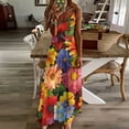 thumbnail image 3 of Floral Colorful Flower Design Sleeveless Dress Woman Fashion Long Dresses Women's Summer Suit Dress 2025, 3 of 7
