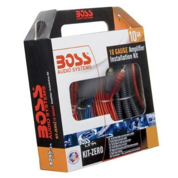 boss kitzero car amplifier installation kit complete 10 gauge