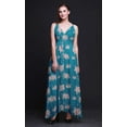 thumbnail image 3 of Bimba Floral Ladies Printed Resort Maxi DrawstringÂ&nbsp;DressÂ&nbsp;Spaghetti Strap Beach Wear-XX-Large, 3 of 4
