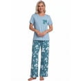 thumbnail image 5 of DAKIMOE Womens Pajama Sets 2 Piece Sets for Women Summer Sets Short Sleeve Pajamas Lounge Set Casual Sleepwear Loungewear PJS, S-XXL, 5 of 9